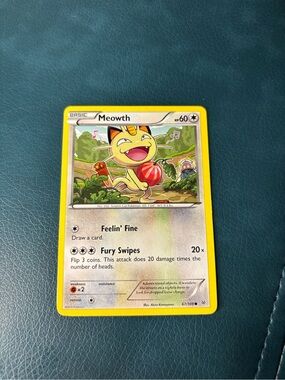 Pokemon Yellow Meowth Trading Card